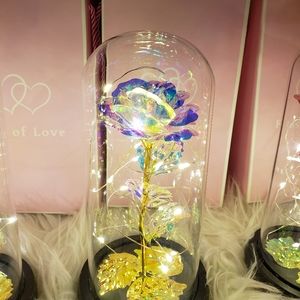 Galaxy Rose in glass dome